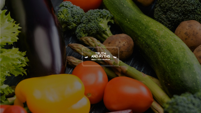 Ontwerpsjabloon van Youtube van Vegetarian Food with Vegetables on Wooden Table