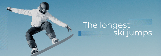 Modèle de visuel Ski Jumping Inspiration Man Skiing in Mountains - Tumblr