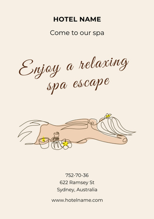 SPA Services Offer Poster A3デザインテンプレート
