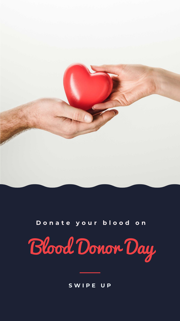 Blood Donor Day Announcement Instagram Story Tasarım Şablonu