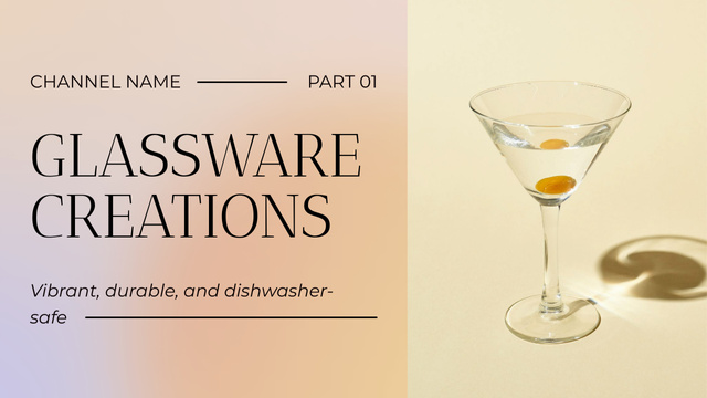 Dishwasher-Safe Glass Drinkware Creation In Vlog Episode Youtube Thumbnail Modelo de Design