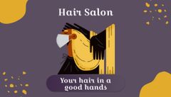 Hair Salon Services Ad on Deep Purple