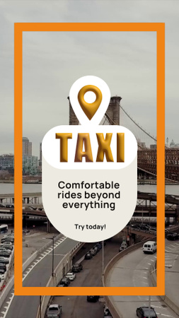 Comfortable Taxi Service Ride Offer TikTok Video Design Template