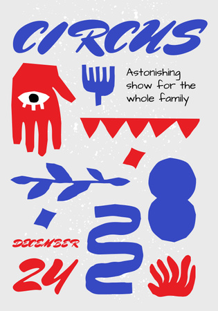 Szablon projektu Amusing Circus Performance Event Announcement In December Poster 28x40in