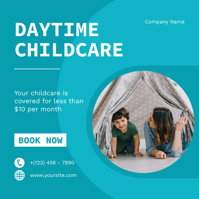 Ontwerpsjabloon van Instagram van Daytime Childcare Offer
