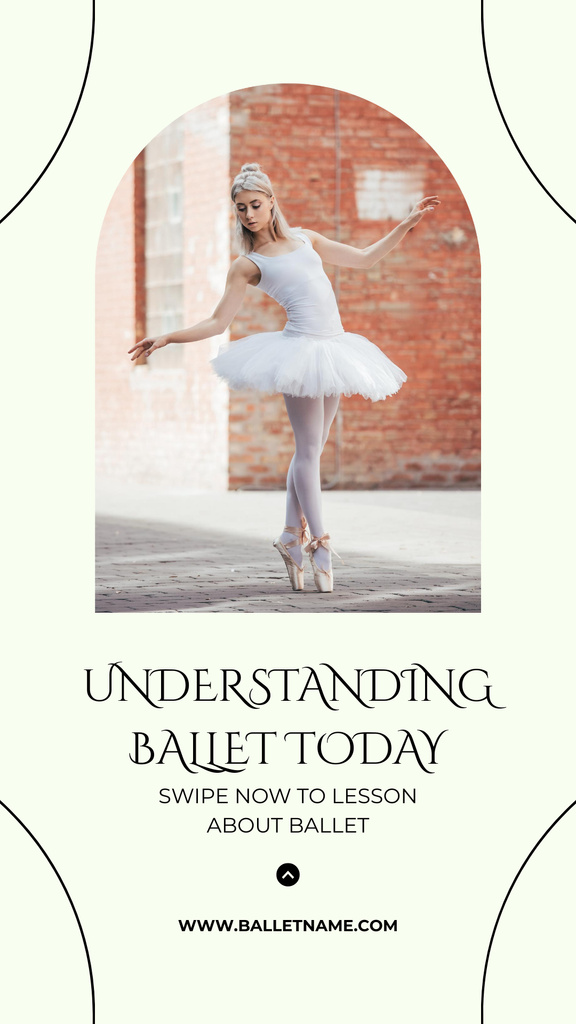 Designvorlage Ad of Ballet Lessons Channel für Instagram Story
