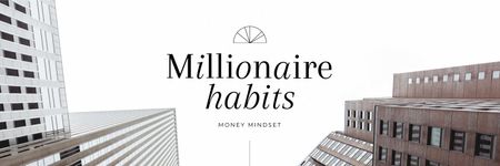 money mindset on skyscrapers Twitter – шаблон для дизайну