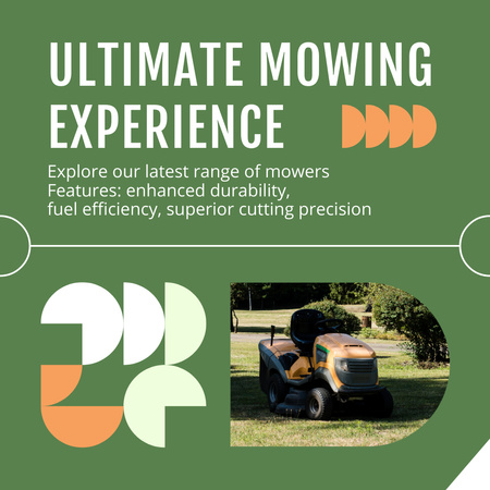 Professional Lawn Mowing Packages Instagram Design Template