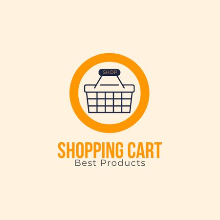 Template di design Store Ad with Shopping Basket Logo