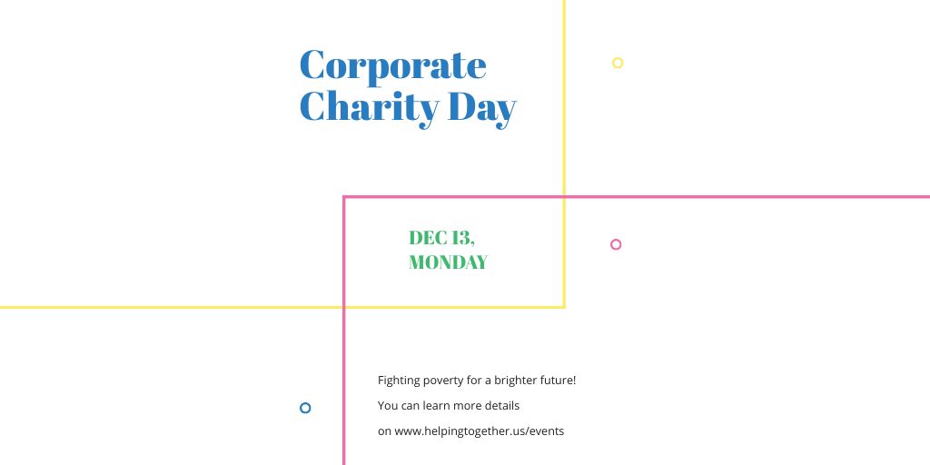 Plantilla de diseño de Awesome Corporate Charity Day In Winter Twitter 