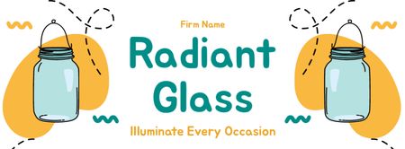 Radiant Glass Jars Offer In Shop Facebook cover Design Template