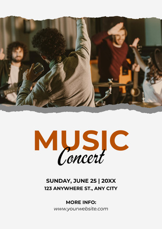 Anúncio de evento de concerto de música Poster Modelo de Design