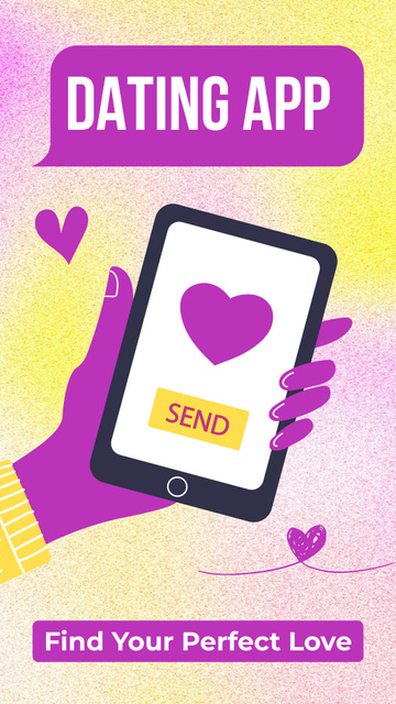 Designvorlage Most Exciting Dating App Offer für Instagram Story