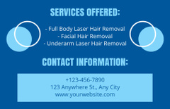 Laser Hair Removal Advertisement on Blue