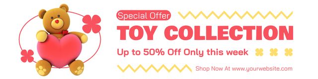 Discount of Week on Toy Collection Twitter Šablona návrhu