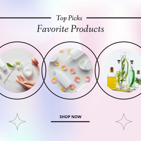 Favorite Skincare and Beauty Products Instagram Design Template