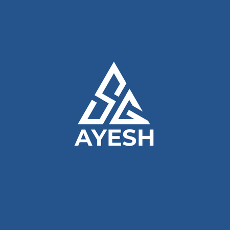 Image of the Company Emblem on Blue Logo 1080x1080px Design Template