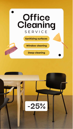 Template di design Servizio di pulizia dell'ufficio moderno con sconto TikTok Video