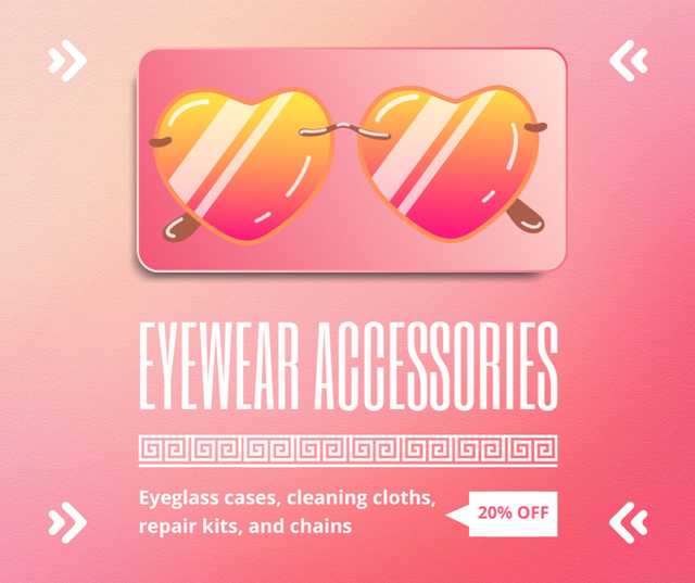 Plantilla de diseño de Discount on Latest Sunglasses Accessories Facebook 