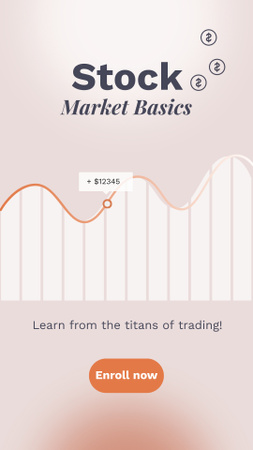 Ontwerpsjabloon van Instagram Video Story van Basiscursus aandelenhandel van Trading Titans