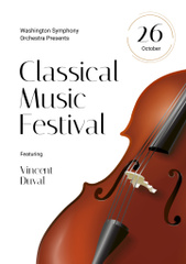 Classical Music Festival Promotion with Violin In Fall