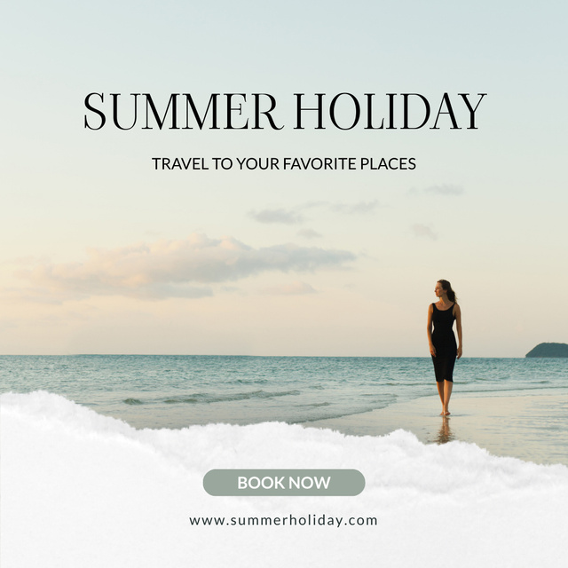 Summer Holiday Ad Instagram Design Template