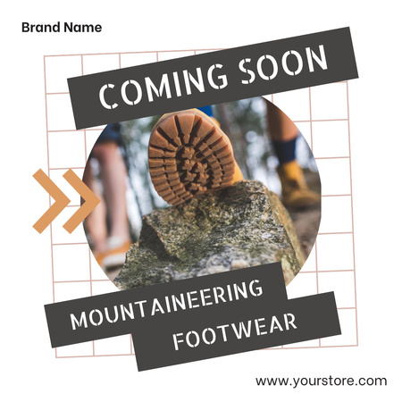 Hiking Boots Sale Instagram AD Design Template