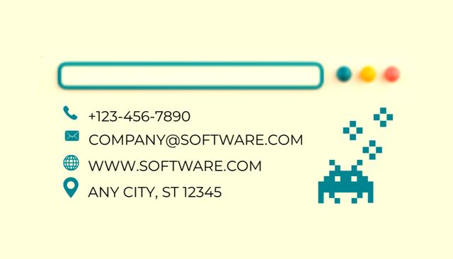 Digital Software Solutions Promotion Business Card US Design Template