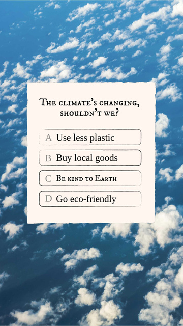Modèle de visuel Stop Climate Changing - Instagram Video Story
