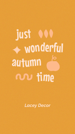 Plantilla de diseño de frase inspiradora sobre el otoño Instagram Story 