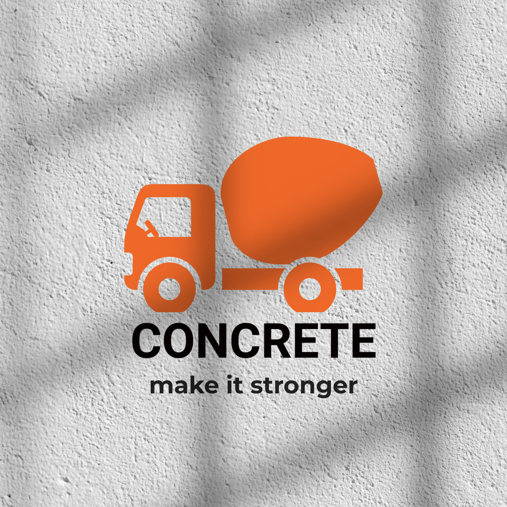 Platilla de diseño Cement Mixer Emblem Logo 1080x1080px
