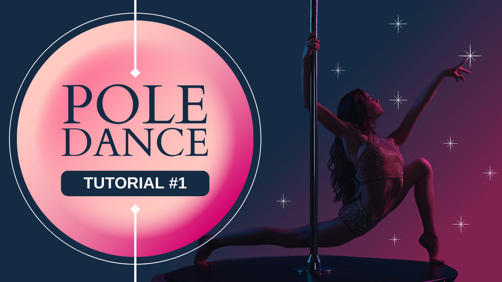 Pole Dance Tutorial Announcement Youtube Thumbnailデザインテンプレート