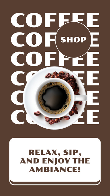 Designvorlage Bright Coffee Shop Promotion With Special Beverage für Instagram Story