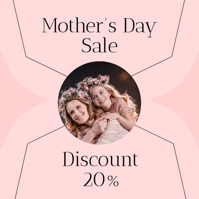 Platilla de diseño Mother's Day Sale Pink Instagram