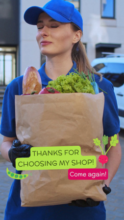Template di design Servizio di consegna cibo Grazie per l'acquisto TikTok Video