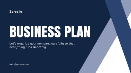 Ontwerpsjabloon van Presentation Wide van Uitgebreid businessplan met strategie en analyse