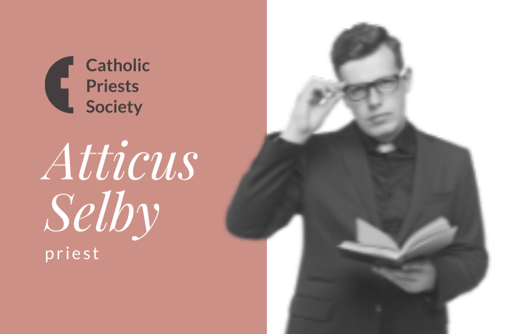 Catholic Priests Society Offer Business Card 85x55mm Πρότυπο σχεδίασης