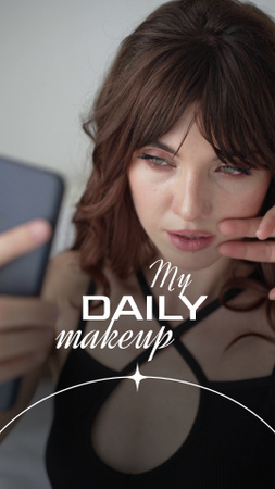 Ontwerpsjabloon van TikTok Video van Blog Promotion about Daily Makeup Routine