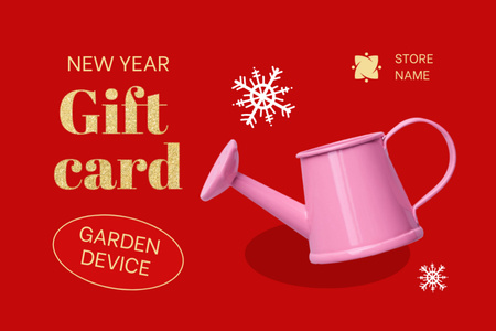 New Year Offer of Garden Supplies Gift Certificate Design Template
