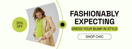 Fashionable Clothes Offer for Expectant Mothers Facebook cover Design Template
