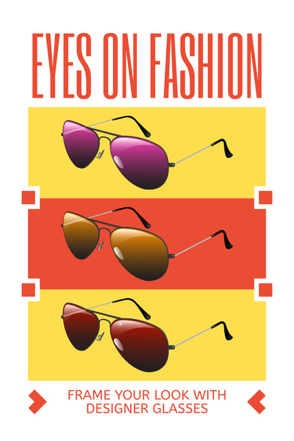 Template di design Offer Stylish Sunglasses Frames Pinterest