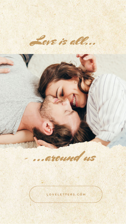 Valentines Day with Tender Couple Instagram Story Design Template