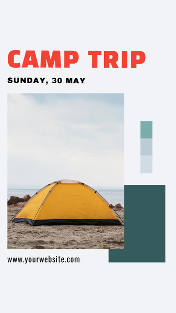 Camping Inspiration with Tent Instagram Story Tasarım Şablonu