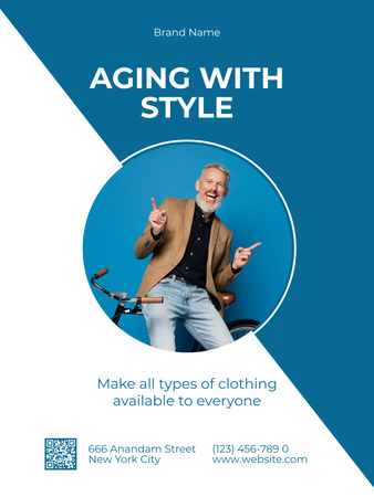 Designvorlage Angebot an modischer Kleidung für Senioren für Poster US