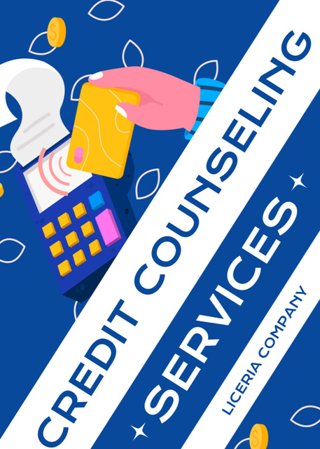 Modèle de visuel Services of Credit Counseling with Creative Illustration - Flayer