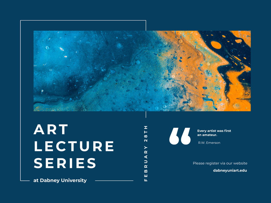 Ontwerpsjabloon van Poster 18x24in Horizontal van University Seminars And Lectures on Creative Painting