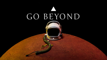 Astronaut in Cosmic Youtube Thumbnail Design Template