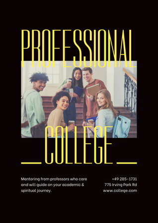 College Application Season Officially Opening Poster Design Template