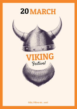 Viking festival announcement Flyer A4 Design Template