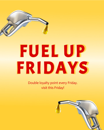 あらゆる燃料を取り扱う快適でモダンなガソリンスタンドのサービスをご提供 Instagram Post Verticalデザインテンプレート